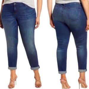 Kut from the Kloth Jeans Plus Boyfriend Hi Rise Medium Blue Women's Size 22W